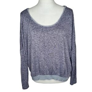 🦋Cool Girl Love To Lounge Comfy Mottled Grey Top